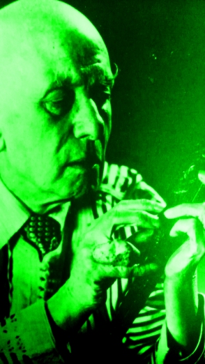 crowley with his magic wand