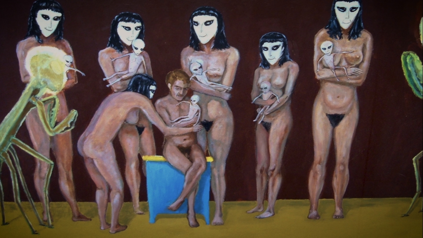 huggins alien women and babies